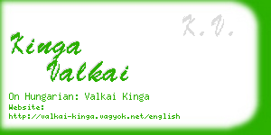 kinga valkai business card